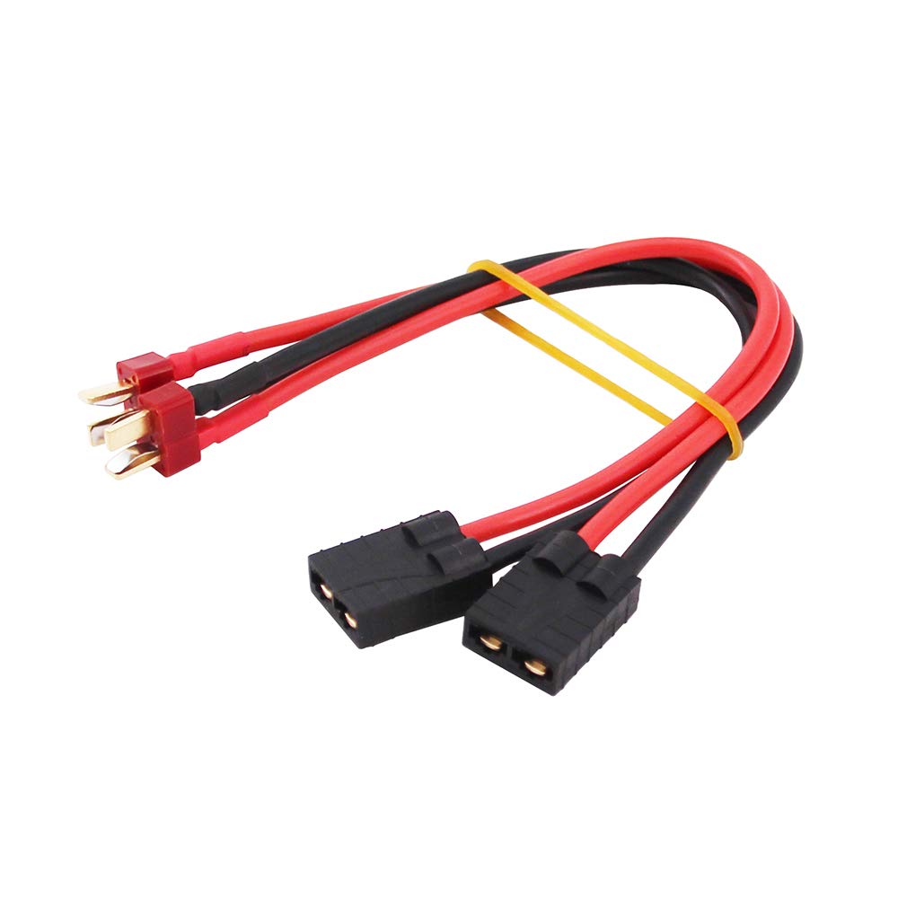BDHI 2pcs ID Charger Adapter: Traxxas Female to Deans Male T-Plug LiPo TRX TRA2970 TRA2972(B128-2)