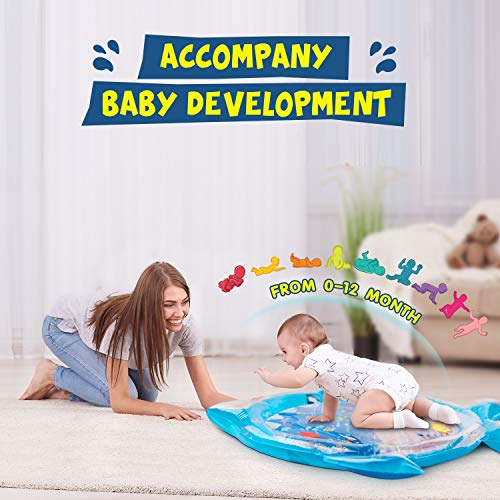 Tummy Time Water Mat, Infant Baby Toys 3 to 6 Months, Baby Activity Play Centers for Newborn Girl Boy