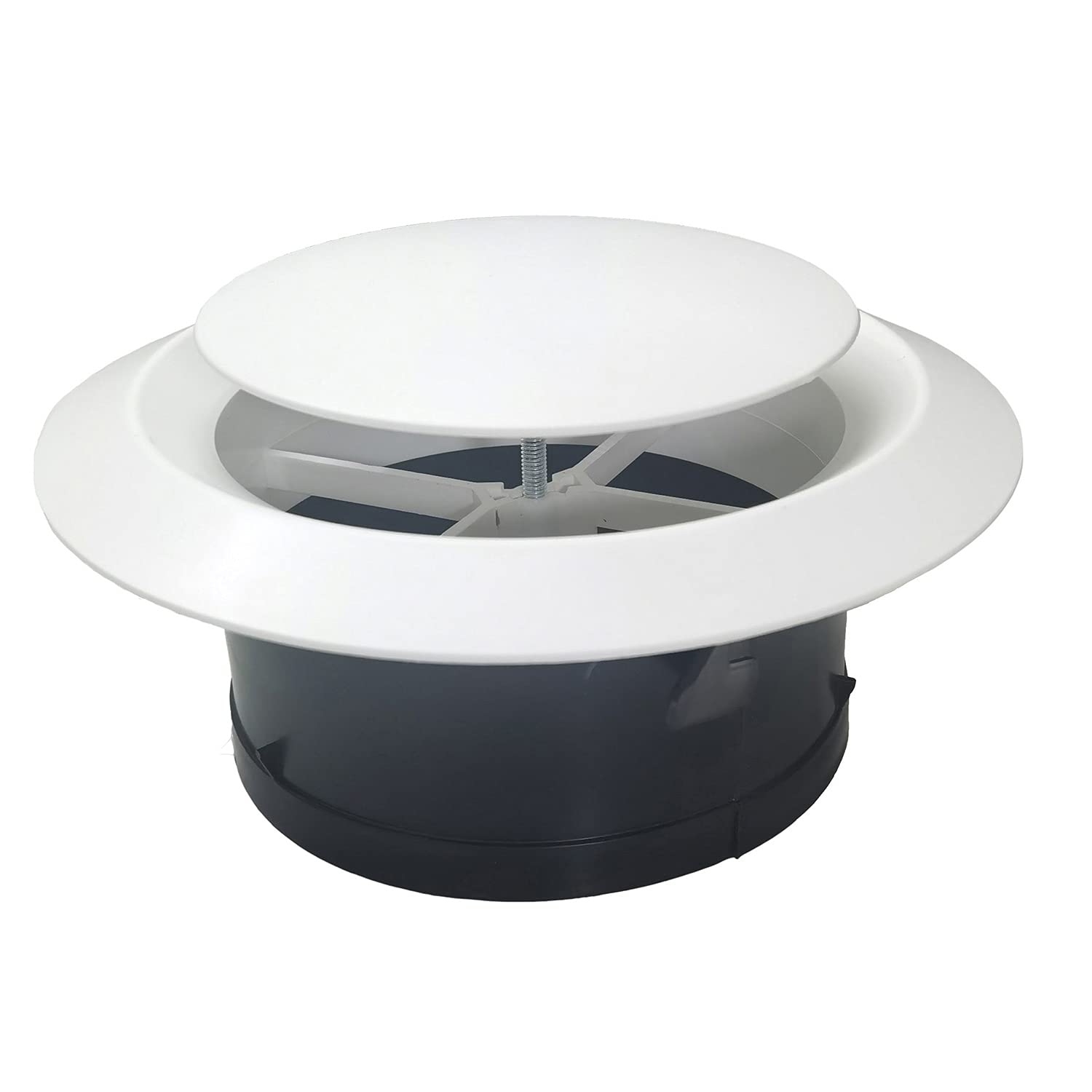 AZITICY Plastic Louvre Air Vent Grille 125mm with Adjustable Air Volume Panel Cover (125mm)