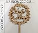 Cake Toppers Wedding Cake Toppers Mr Mrs Wood Wreath Cake Topper Birthday Cake Topper, Wedding Reception,Wedding Cake Decoration (circle)