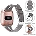 QIBOX Leather Bands Compatible with Fitbit Versa/Versa 2, Slim Vintage Leather Band Replacement Strap Women Man Wristband Accessories Compatible with Fitbit Versa 2 Smartwatch