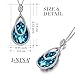 J.NINA Sapphire Alpine Lakes Pendant Necklace for Mothers Day Jewelry with Crystals Anniversary Birthday Gift for Girlfriend Wife Daughter Mother Sister Niece