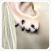 Dragon Claw Through Stud Earrings for Women Goth Punk Bone Claw Earring Rock Hip Hop Earring Halloween Stainless Steel Gothic Vintage Jewelry Accessories