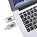 Yafeite Memory stick Flash Drive Thumb External Storage Expansion Connector for iPhone iOS PC Android 32GB 3 in 1(Silver)
