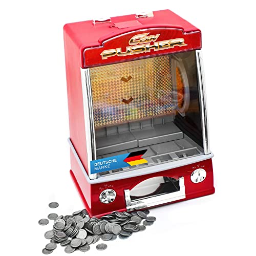 GOODS+GADGETS Coin Pusher Slot Machine Slot Machine Coin Pusher; Gambling Machine with Casino Sound & Light Effects
