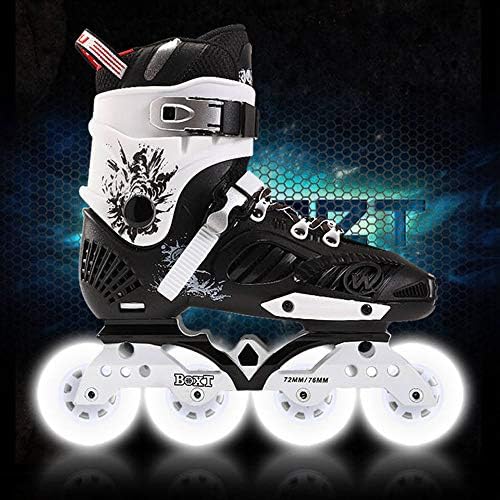 GFF SHOP Full Flash Adult, Skates Fancy Straight Row Single Row Skates,Black