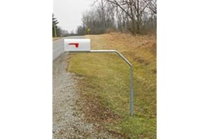RETURN-TO-CENTER RTC SwingAway Mailbox Support, 48-inch arm, Galvanized Steel Mailbox Post Swings Away When Impacted