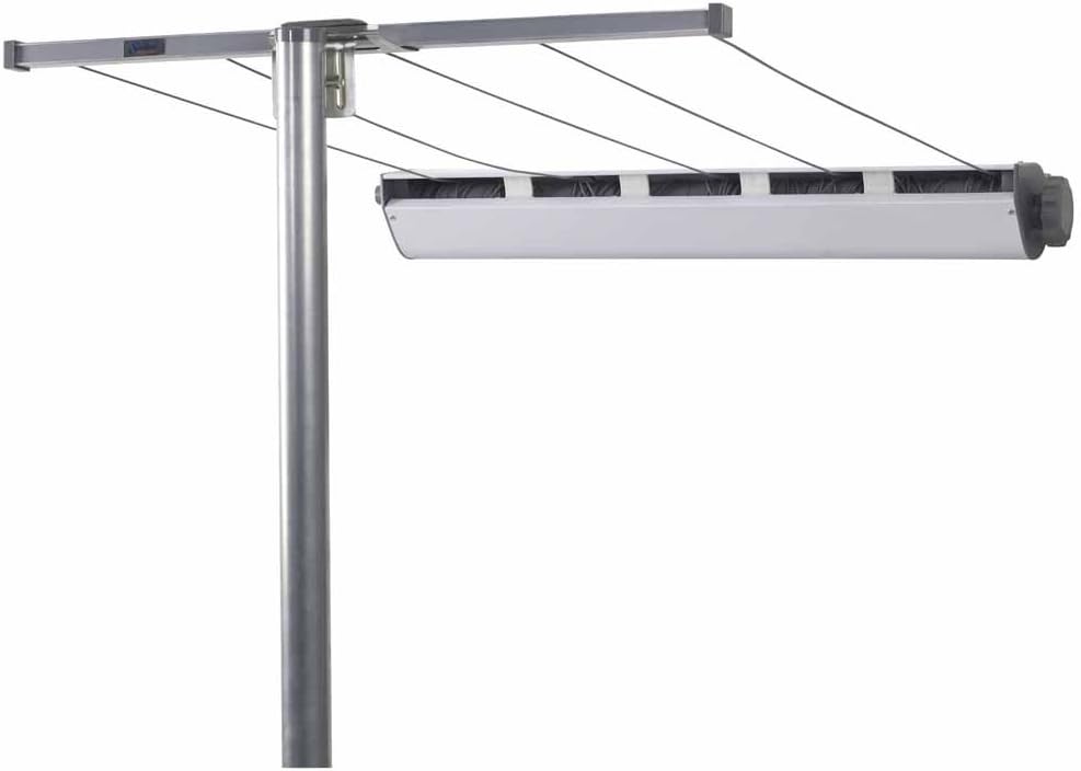 Amazon.com: Household Essentials 5 Line Retractable Clothesline with Single  Post: Home & Kitchen