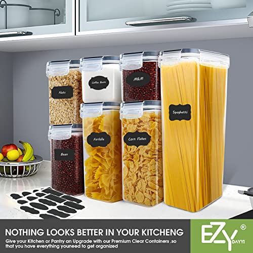 Cereal Containers Storage, EZYDAYYI Set of 7 Airtight Food Storage