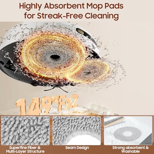 23pcs Accessories for Dreame X40 Ultra Complete / X40 Master / L40 Ultra/Mova P50 Pro Ultra Robot Vacuum Cleaner, 1 TriCut Brush 4 Filters, 6 Side Brushes, 4 Cleaning Cloths, 6 Bags
