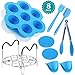 8 Piece Pressure Cooker Accessories, Ottsuls Steamer Cookware Set Instant Pot Accessories - /Steam Rack/Egg Bites Molds/Food Tongs/Silicone Brush & Spatula/Potholder Mat/Cooking Mitts - 6 & 8 Quart
