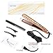 NITION 1 1⁄4 inch Flat Iron For Wet & Dry Hair Nano Silver Argan Oil Ceramic Tourmaline Hair Straightener LCD 265°F-450°F Digital Pro Hair Straightening Iron,MCH 10s Fast Heating-up,Champagne Gold