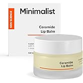 Minimalist Ceramide Lip Balm for Nourishment & Protection from Sun Damage | Hydrates Chapped Lips | For Women & Men | 0.28 Oz