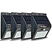 VOLADOR Solar Outdoor Garden Lights,4 Pack 20 LEDs Solar Motion Light for Outdoor Wall Garden Lamp Patio Deck Yard Home Driveway Stairs With 2200mAh Battery Auto On/Off (Black)