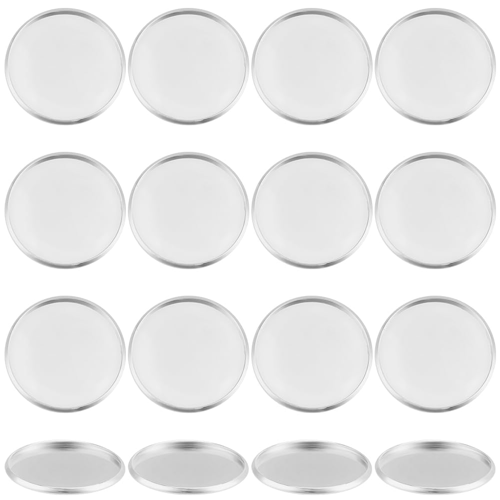 SUNNYCLUE 1 Box 60Pcs Bezel Cup Round Cabochon Tray 25mm Sliver Metal 304 Stainless Steel Blank Base Flat Cabochons Trays Settings for Jewellery Making Charms Pendants Earrings DIY Crafts Accessories