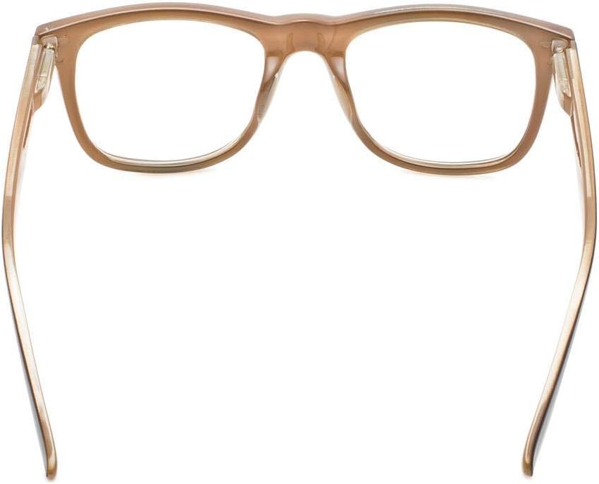 Eyekepper Design Reading Glasses Square Large Lenses Reader Eyeglasses for Women Reading Spring-Hinges Black-Brown - Image 5