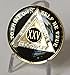 Bright Star Press 25 Year Classic Black AA Alcoholics Anonymous Medallion Chip Tri Plate Gold & Nickel Plated Serenity Prayer