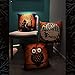 Kitette WEYON Happy Halloween Throw Pillow Covers 18 x 18 Inch Owl/Bat/Witch/Castle Theme Sofa Home Decorative Cotton Linen Cushion Covers Set of 4