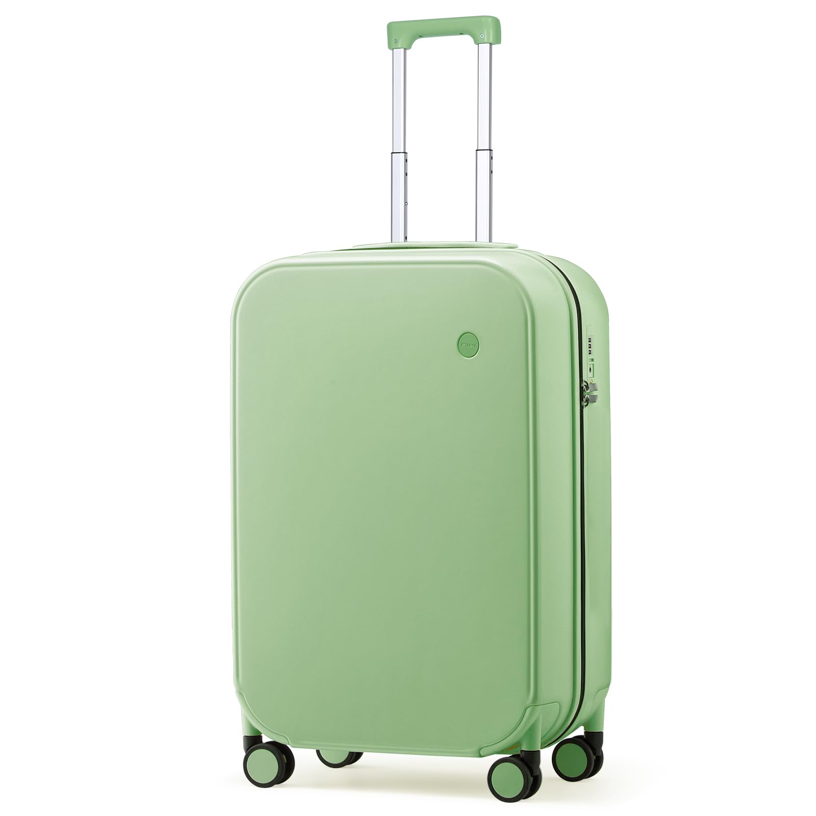 Carry On Luggage Suitcase with Spinner Wheels Hardshell Lightweight Rolling Suitcases PC with Cover & TSA Lock for Business Travel,20inch, Avocado Green