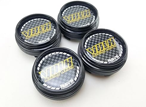 Center Wheel Hub Caps Cup Cover Volk Rays Color Black Ce28 Size 62mm. Set of 4pcs.