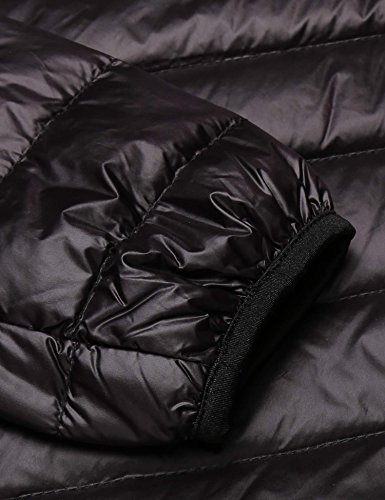 Cindere Women's Outwear Lightweight Hooded Packable Puffer Down Jacket Coat (Black, M)
