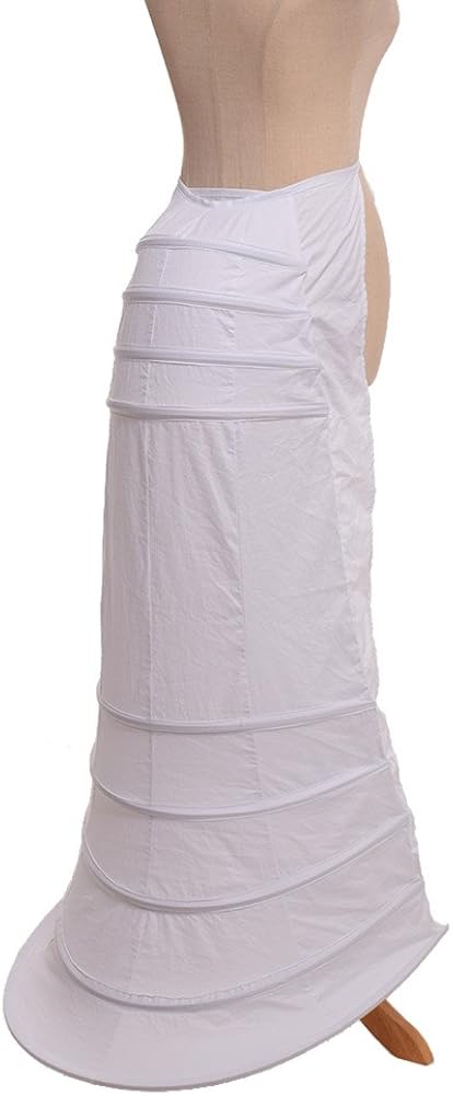 GRACEART Women's Victorian Crinoline Hoop Bustle Cage Pannier, White - Image 3