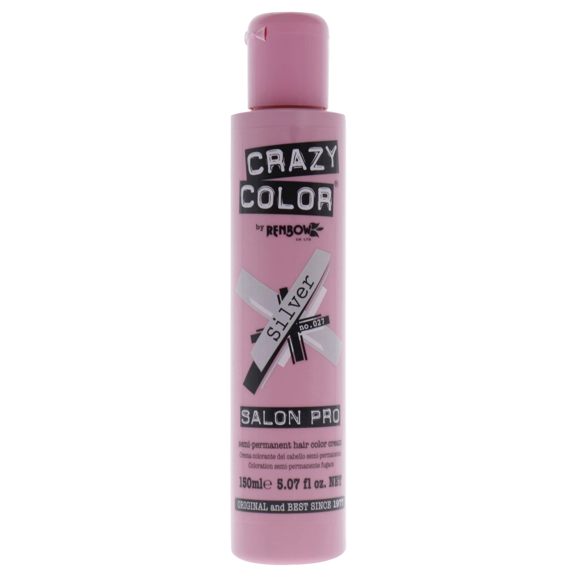 Crazy Color Crazy Color Salon Pro Semi Permanent Hair Color - 027 Silver Hair Color Women 5.07 oz