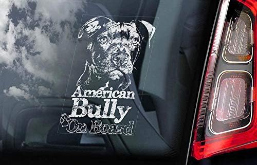 Celycasy V01 Auto Aufkleber Motiv American Bully On Board Fur Autofenster Amazon De Kuche Haushalt