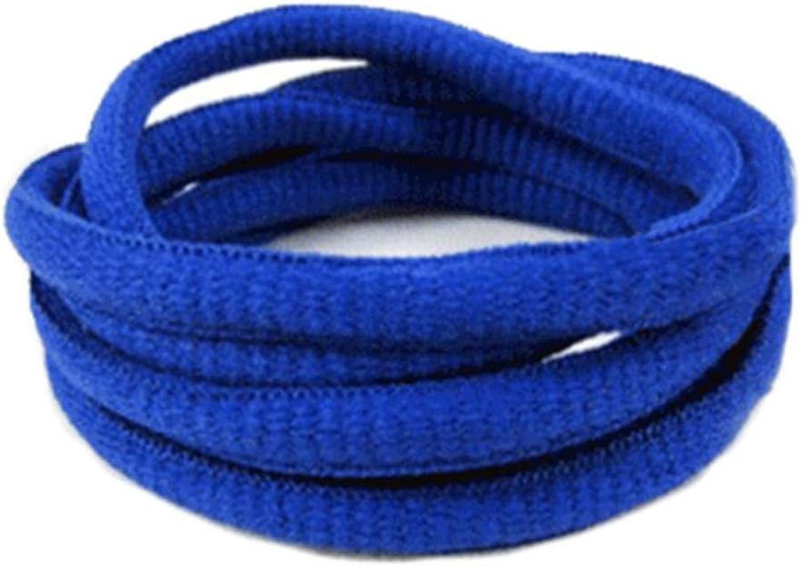 WTMLK Cordones elásticos, coloridos, planos, redondos, de nailon