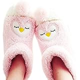 MiYang Winter Women Cute Penguin Slipper Boot Pink 4 B(M) US