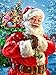 DIY 5D Diamond Painting by Number Kits, Crystal Rhinestone Diamond Embroidery Paintings Pictures Arts Craft for Home Wall Decor - Santa Claus (1216 inches)