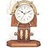 11" Solid Brass Ship Wheel Clock w/ Pulley Base 51mQZQn6HlL
