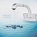 CLEANFLO 481, Pull Out Laundry Faucet, 3 Hole Installation, High 8 INCH-Arc Spout, 2 Handles, 2 Spray Settings, Advanced High-Quality Polymer Materials, Lead-Free, Non Corrosive, White Finish