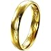 BOHG Jewelry Mens Womens Lord Of The Rings Titanium Gold Plated 18k Love Couples Engagement Wedding Bands