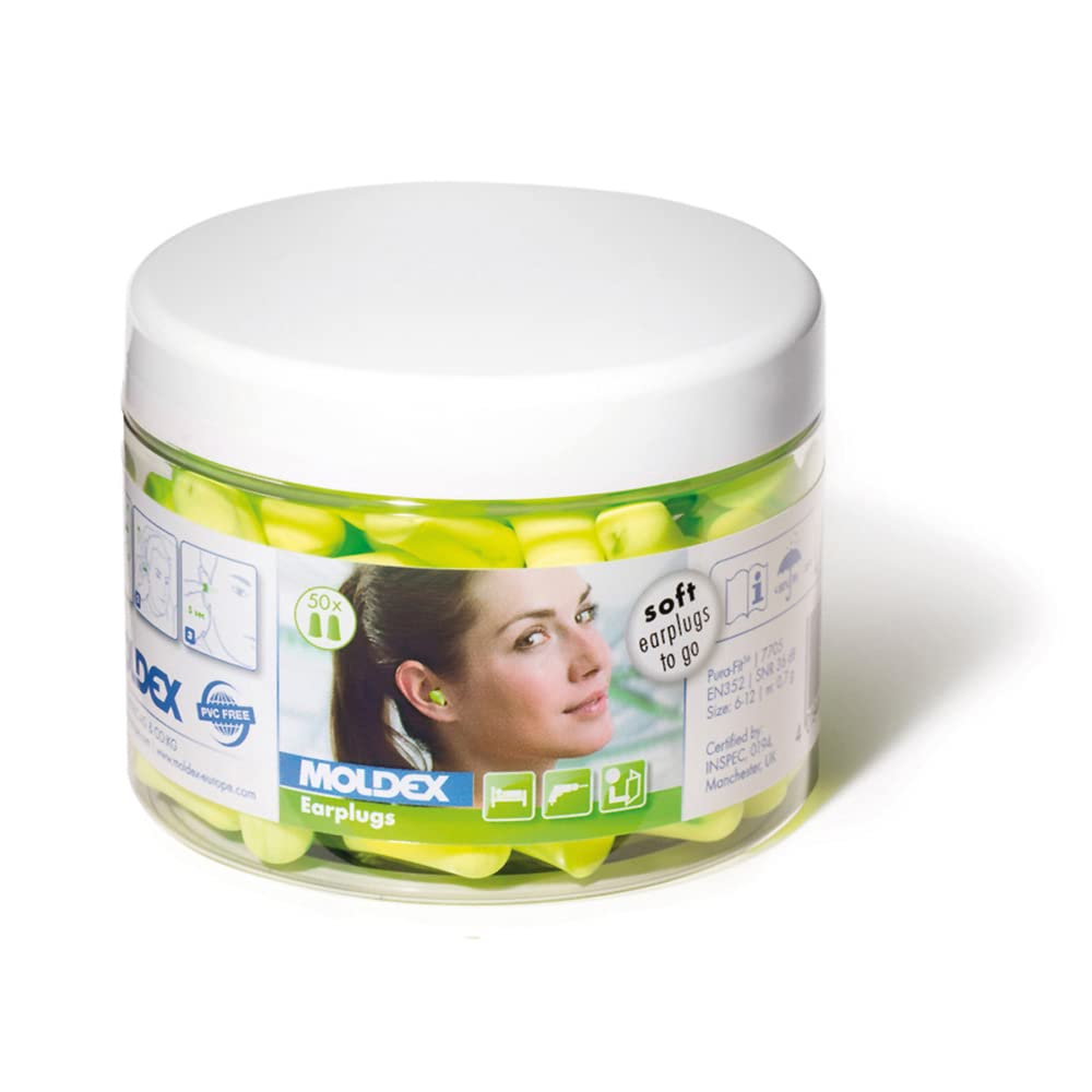 Moldex 7705 SNR 36 dB "Pura-Fit" Earplugs - Multi-Colour (50 Pair)