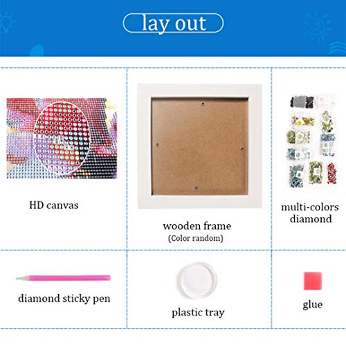 QIAONIUNIU Diamond Painting Kits for Kids, Easy Dot Art Crafts for Beginners Animals Giraffe with Frame - Thumbnail 3