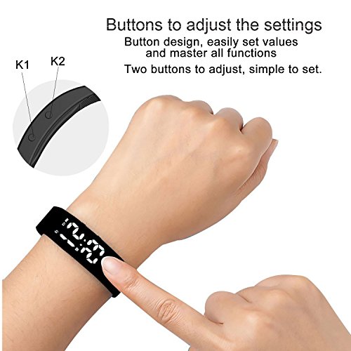 Upgrade-VersionSmart-Pedometer-Watch-Non-Bluetooth-Vibration-Alarm-Sport-Bracelet-Fitness-Tracker-Smart-Watch-with-Timer-Step-Calories-Counter-Distance-Time-Date-for-Walking-Kids-Women-Men