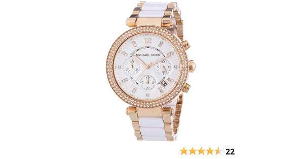 MK5774 Parker Gold-Tone and White Watch 