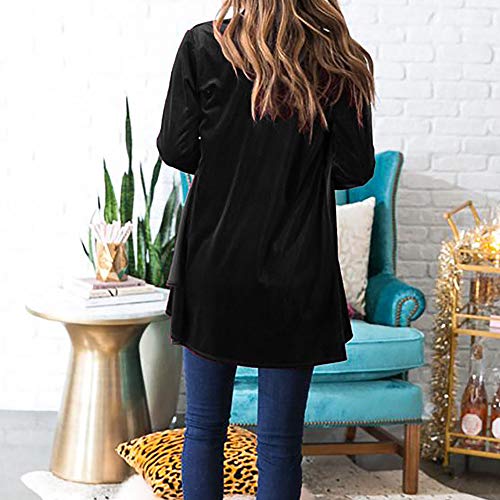 Women's Velvet Kimono Cardigan Open Front Coat, Frill Slim Fit Long Sleeve Peplum Velvet Coat Cardigan