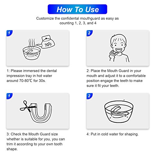 image for June Julien Mouth guard for Grinding Teeth, 2 Sizes, 5 Pieces Mouthgua