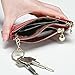 Women's Triple Zipper Leather Coin Purse Change wallet Coin Pouch RFID Card Holder with Key Ring