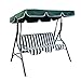 Coral Coast Tortuga Cay 2 Person Striped Adjustable Tilt Canopy Metal Swing- Dark