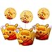 BETOP HOUSE Set of 1 Dozen Winnie the Pooh Cupcake Mufiin Wrappers Toppers Kit for Kids Themed Birthday Party Baby Shower