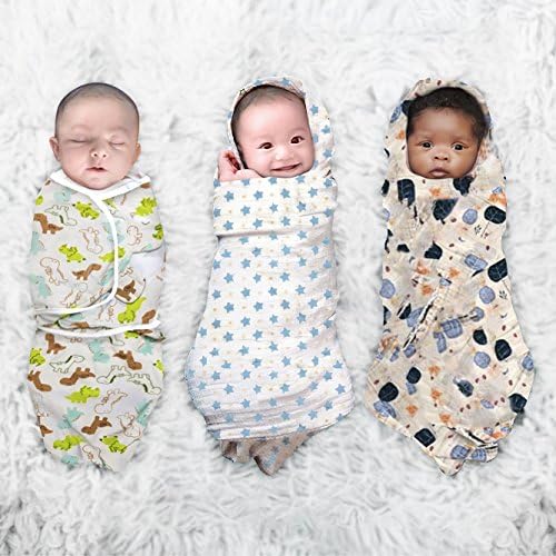 Baby Swaddle Blankets, Adjustable Baby Sleep Sack Wrap, Muslin Cotton, Baby Gift for Newborn, Baby Christmas Gift Registry Set, Infant preemie snuggle