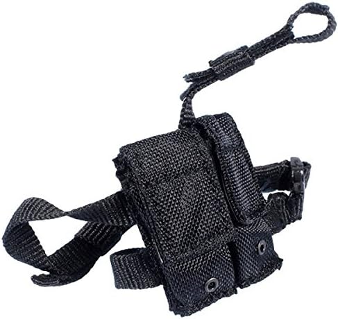 London Bridge Trading Company Thigh Pouch, Magazine (2/M16-1),Flap with Hook and Loop Closure, Black