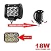 ASD Pair 18W LED Fog Light UTV Off-road W/ Side Pillar Mount Bracket For 2014 2015 2016 2017 POLARIS RZR XP 1000 RZR 900 Below Windshield
