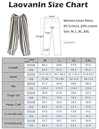 Pantalones de lino para dama, diseño a rayas, con pierna ancha