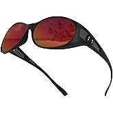 LILONGAD Women Fit Over Polarized Sunglasses –Wear Over Glasses UV400 Protection, Wrap Around sunglasses for Driving&Outdoors