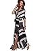 Milumia Women's Boho Split Tie Waist Vintage Print Maxi Dress Navy Large