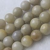12mm Genuine Yellow Jade Bead Gemstone Round Semi Precious Loose Beads for Jewelry Making 15"